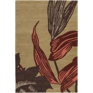 Chandra Aschera Gold/Red 5 ft. x 7 ft. 6 in. Area Rug ASC6412 576