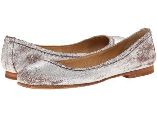 Frye Carson Ballet Silver Metallic Suede