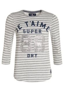 Superdry JE T'AIME   Long sleeved top   grey grindle