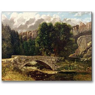 Trademark Global Gustave Courbet The Pont de Fleurie Canvas Art, 35 x 47