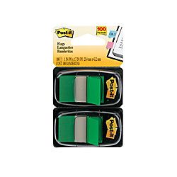 Post it Flags 1 x 1 710  Green 50 Flags Per Pad Pack Of 2 Pads