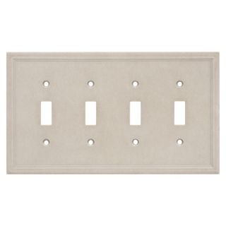 Somerset Collection 4 Gang Sand Toggle Wall Plate