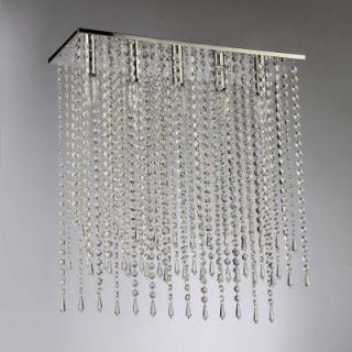 Warehouse of Tiffany Cleave Crystal 5 Light Chrome Chandelier RL1047/5
