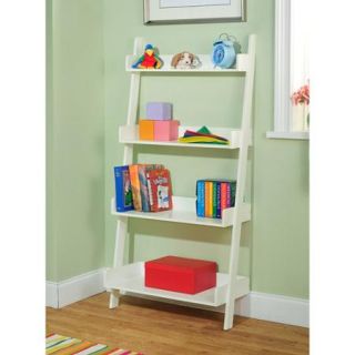 Leaning 4 Tier Bookcase, Multiple Colors
