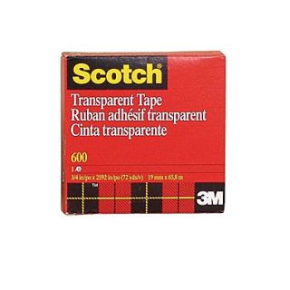 Shamrock Scotch Tape, Transparent, #600, 3/4X72 yard