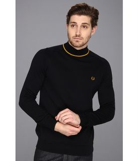 fred perry tipped turtle neck sweater navy