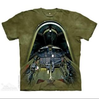 The Mountain Green Cotton Vought Cockpit Novelty Adult Smithsonian T Shirt (3XL)
