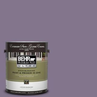 BEHR Premium Plus Ultra 1 gal. #S100 5 Purple Potion Semi Gloss Enamel Exterior Paint 585401