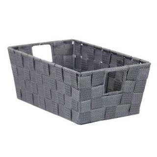 Home Basics 11.5 in. D x 4.5 in. H Gray Non Stackable Bin PB49143