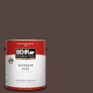 BEHR Premium Plus 1 gal. #780B 7 Bison Brown Zero VOC Flat Interior Paint 130001