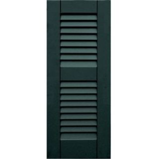 Winworks Wood Composite 12 in. x 30 in. Louvered Shutters Pair #638 Evergreen 41230638