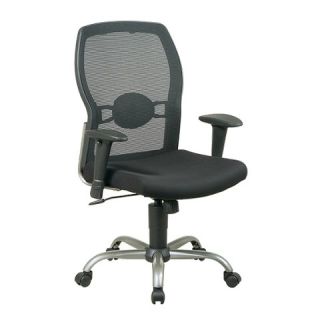 Office Star Screen Back Mesh Seat Chair   Black