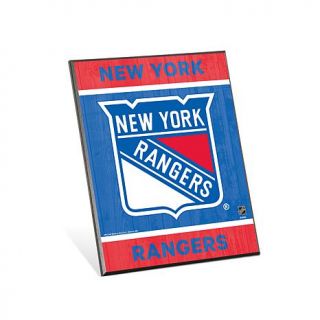 NHL Team Logo 8" x 10 3/4" Easel Back Sign   Ny Rangers   7808850