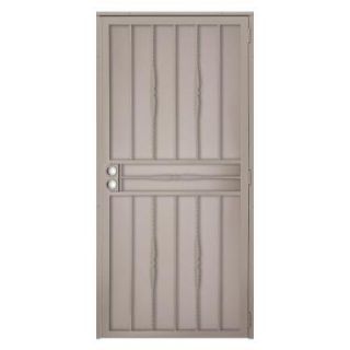 Unique Home Designs 36 in. x 80 in. Cottage Rose Tan Surface Mount Outswing Steel Security Door with Expanded Metal Screen SDR06000361016
