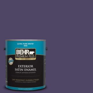 BEHR Premium Plus 1 gal. #S H 650 Berry Charm Satin Enamel Exterior Paint 934001