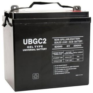 UPG SLA Gel 6 Volt 200 Ah L5 L Post Terminal Battery UB GC2 (Golf Cart) Gel