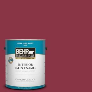 BEHR Premium Plus 1 gal. #130D 7 Cranapple Zero VOC Satin Enamel Interior Paint 730001