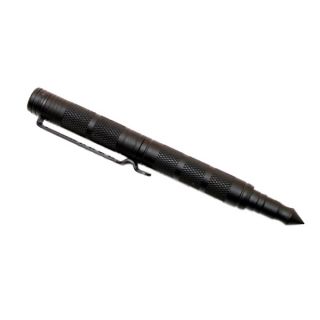 Black Aluminum Six inch Tactical Ball Point Pen with Clip Holder