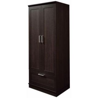 SAUDER Home Visions Laminate Wardrobe/Storage Cabinet with Drawer in Espresso 411321
