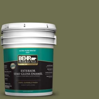 BEHR Premium Plus 5 gal. #S370 7 Outdoor Oasis Semi Gloss Enamel Exterior Paint 534005