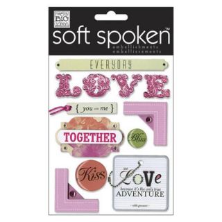 Me and My Big Ideas 625669 Soft Spoken Themed Embellishments Notebook Love