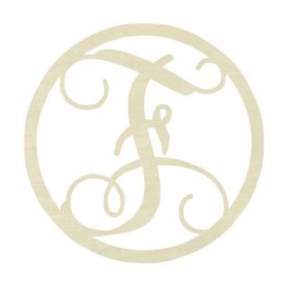 Jeff McWilliams Designs 19 in. Unfinished Single Circle Monogram (F) 300459