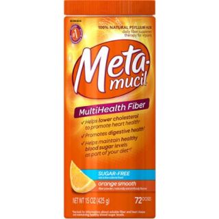 Metamucil Sugar Free Psyllium Fiber Supplement Orange Smooth Texture Powder (Choose your Size)