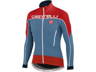 Castelli 2015/16 Men's Mortirolo Due Cycling Jacket   B14506 (moonlight blue/red/black   S)