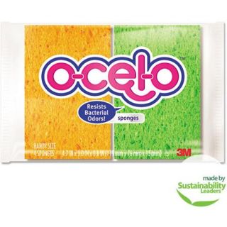 O Cel O Sponge With Stayfresh Technology, 4 7/10 x 3 x 3/5, 4 pack