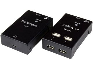 StarTech USB2004EXTV 4 port USB 2.0 over Cat5 or Cat6 extender   up to 165ft (50m)
