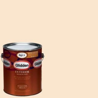 Glidden Premium 1 gal. #HDGO30U Peach Satin Semi Gloss Latex Exterior Paint HDGO30UPX 01S