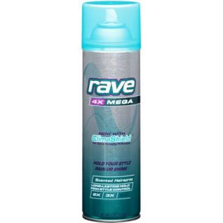 Rave 4x Mega Scented Aerosol Hairspray, 11 oz