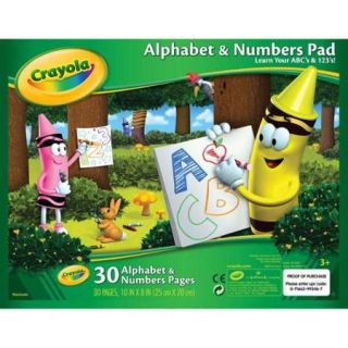 Crayola Alphabet & Numbers Pad 10"X8" 30 Sheets
