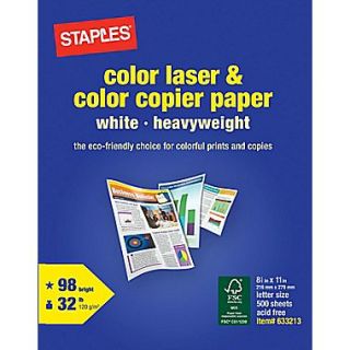 Color Laser, 8.5 x 11, White, 500/Ream