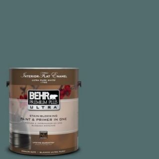 BEHR Premium Plus Ultra 1 gal. #PPU12 2 Sequoia Lake Flat Enamel Interior Paint 175301