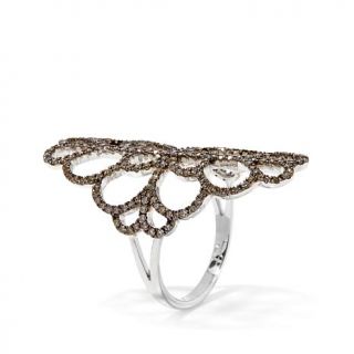 Rarities: Fine Jewelry with Carol Brodie 0.91ct Champagne Diamond Sterling Silv   7732834