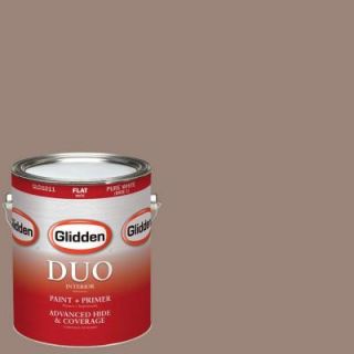 Glidden DUO 1 gal. #HDGWN11D Rowhouse Brown Flat Latex Interior Paint with Primer HDGWN11D 01F