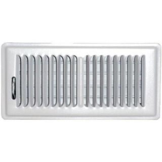 SPEEDI GRILLE 4 in. x 10 in. Floor Vent Register, White with 2 Way Deflection SG 410 FLW