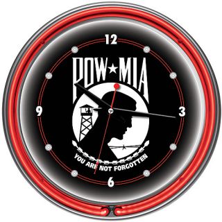 POW 14" Neon Wall Clock