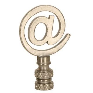 Mario Industries At @ sign single brushed nickel lamp finial DISCONTINUED B337