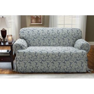 Scroll Classic Sofa T Cushion Skirted Slipcover