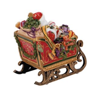 Regal Holiday Santa In Sleigh Musical Figurine by Fitz and Floyd