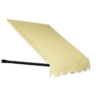 AWNTECH 8 ft. Santa Fe Twisted Rope Arm Window Awning (56 in. H x 36 in. D) in Light Yellow SANT43 8LY