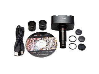 10MP Windows & Mac OS Compatible Microscope Camera + Calibration Kit