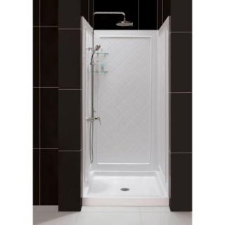 DreamLine QWALL 5 30 in.   40 in. x 30 in.   34 in. x 74 in. 3 piece Easy Up Adhesive Shower Wall in White SHBW 1434743 01