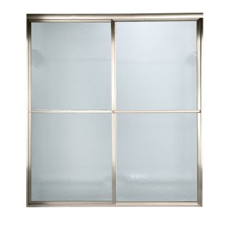 American Standard Prestige 46 in to 48 in W x 68 in H Polished Nickel Sliding Shower Door