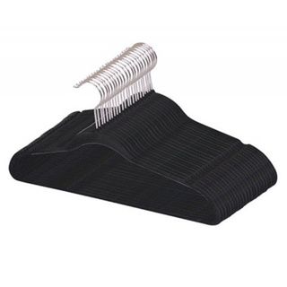 Home Basics Black Flocked Suit Hangers (Pack of 25)   17434950