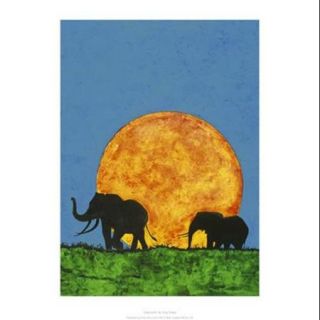 Elephants Poster Print by Tony Sharp (12 x 16)