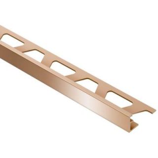 Schluter Jolly Polished Copper/Bronze Anodized Aluminum 3/8 in. x 8 ft. 2 1/2 in. Metal Tile Edging Trim A100AKG