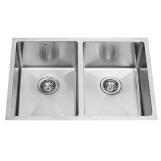 Vigo 29 x 20 Undermount Double Bowl Kitchen Sink with Faucet and